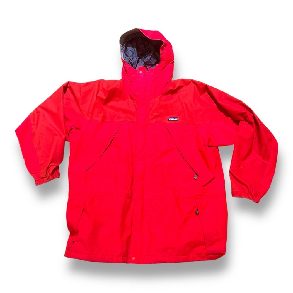 Patagonia Men's Gore-Tex‎ Rain Jacket Red Parka Shell Full Zip Size XL - Picture 2 of 16